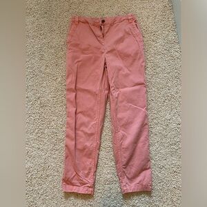 Boden Size 6 Long Coral Peach Orange Chino Pants